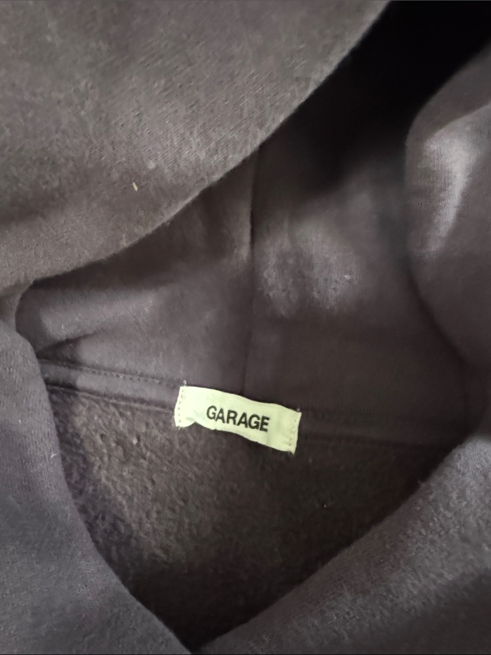 Garage Women's Hooded JSweatshirt in Deep Plum - Picture 3 of 6
